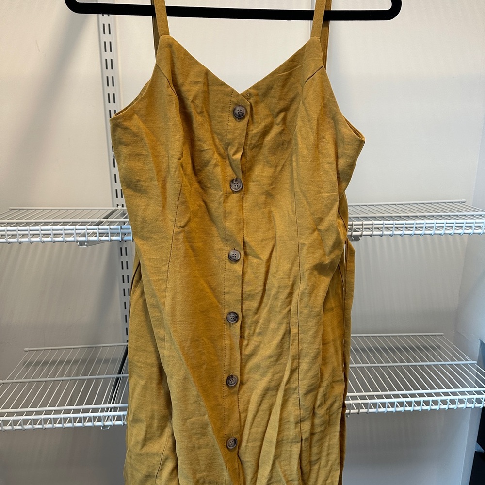 Editor’s Market Mustard Button-Down Dress